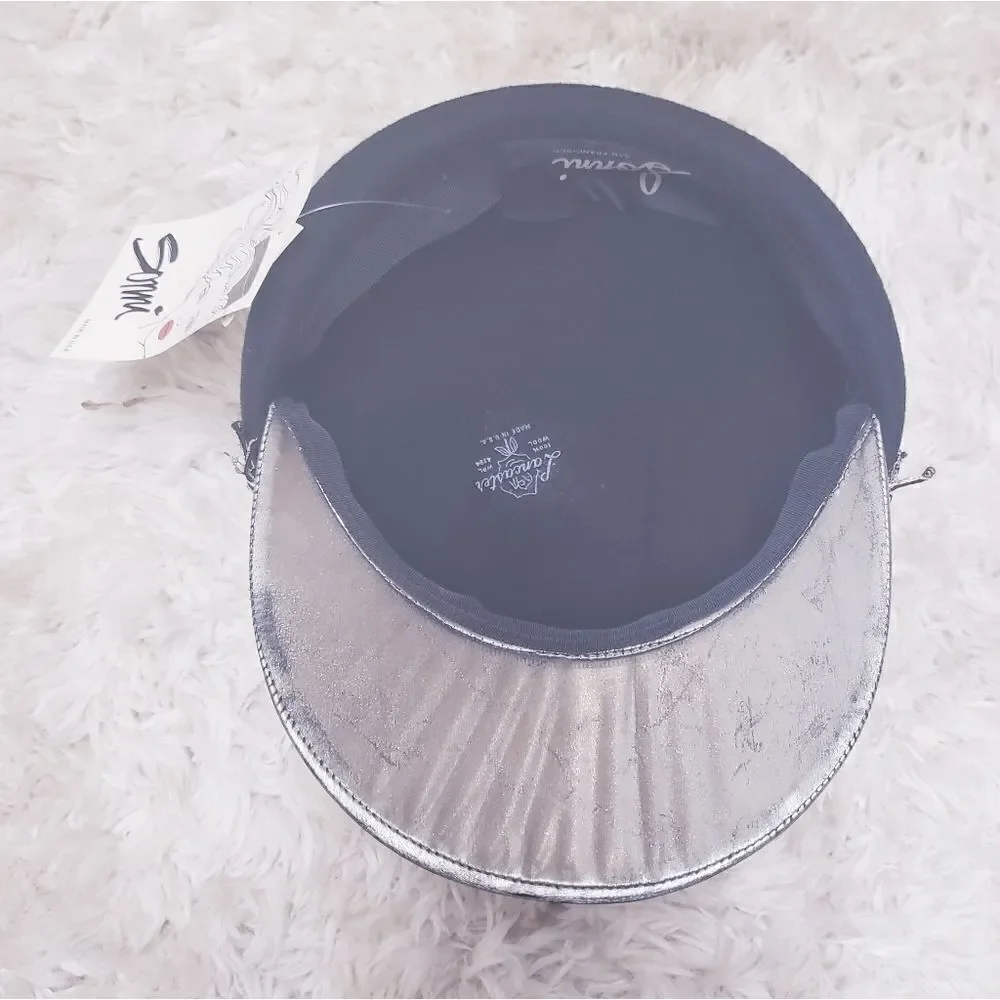 New Vintage Sonni's of San Francisco Silver & Black Wool Hat Style 1838 - Picture 7 of 7
